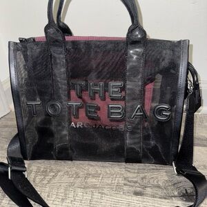 Marc Jacobs Black and Pink Messenger Bag